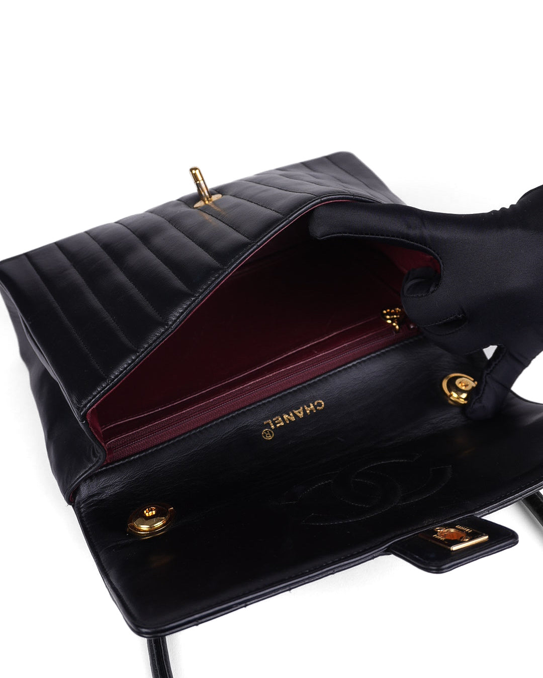 Vertical Quitted Lambskin