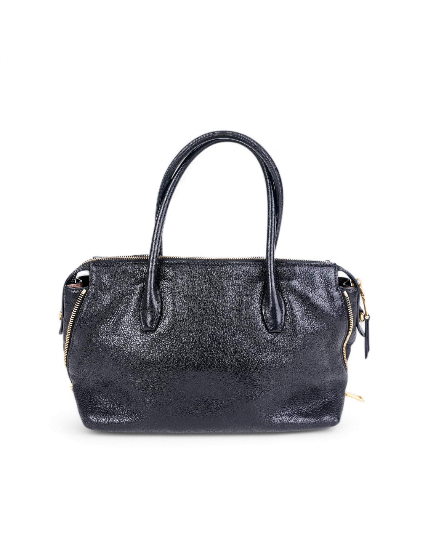 Miu Miu Madras Leather Tote Bag