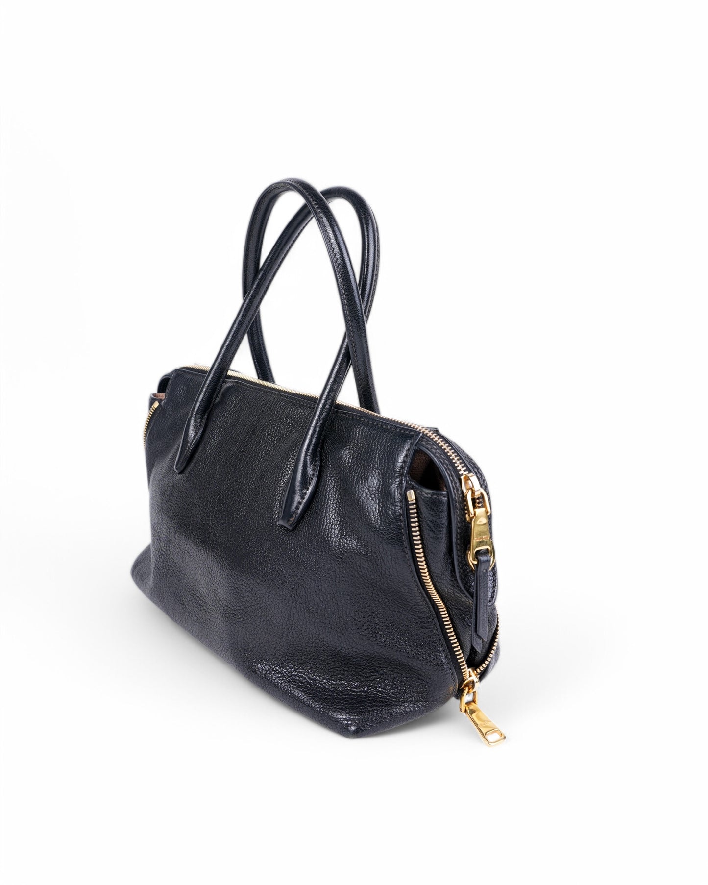 Miu Miu Madras Leather Tote Bag