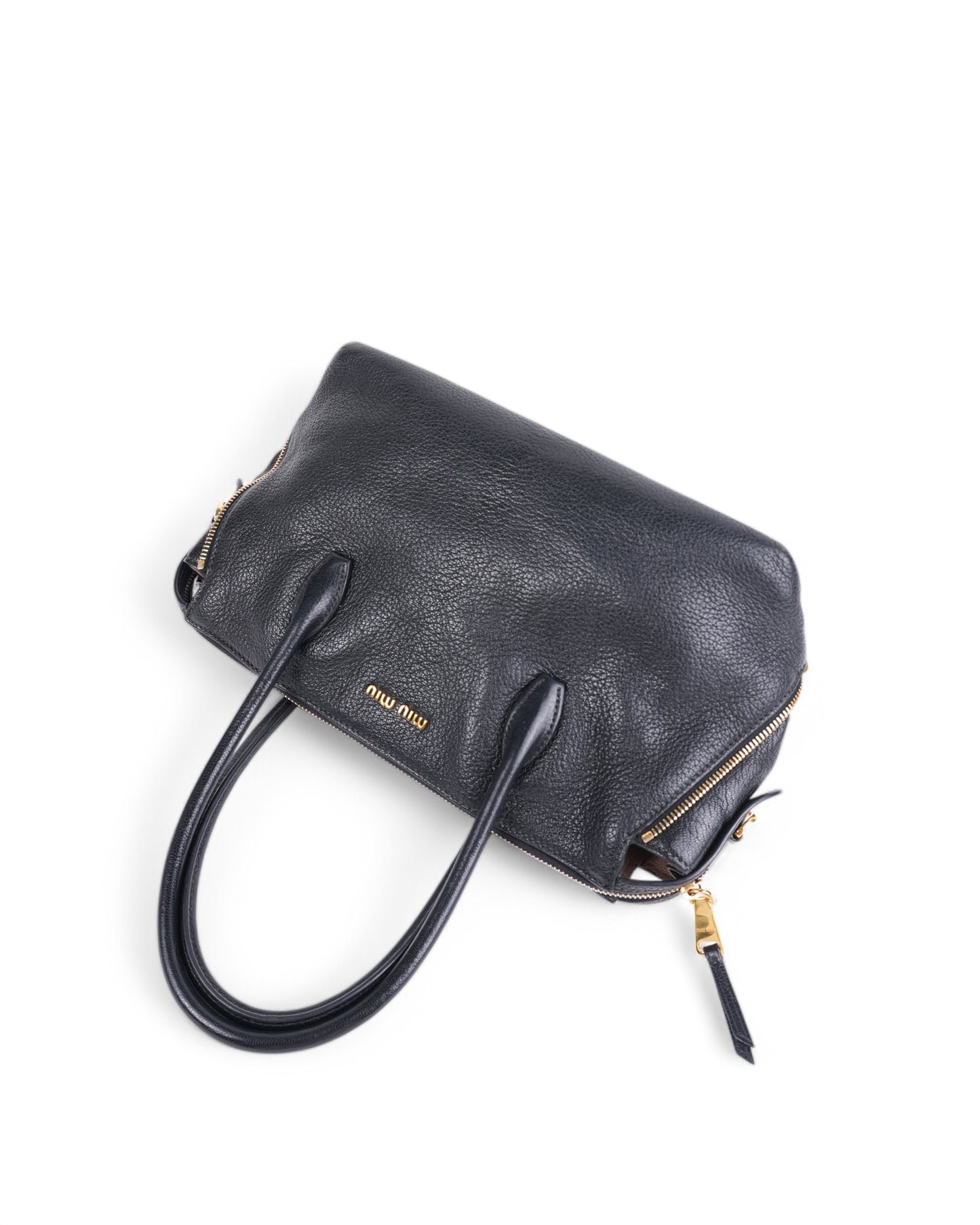 Miu Miu Madras Leather Tote Bag