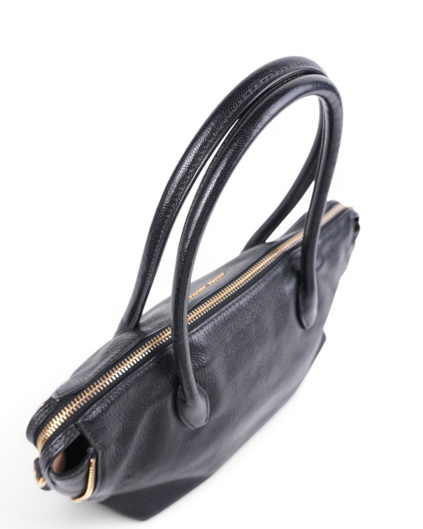 Miu Miu Madras Leather Tote Bag