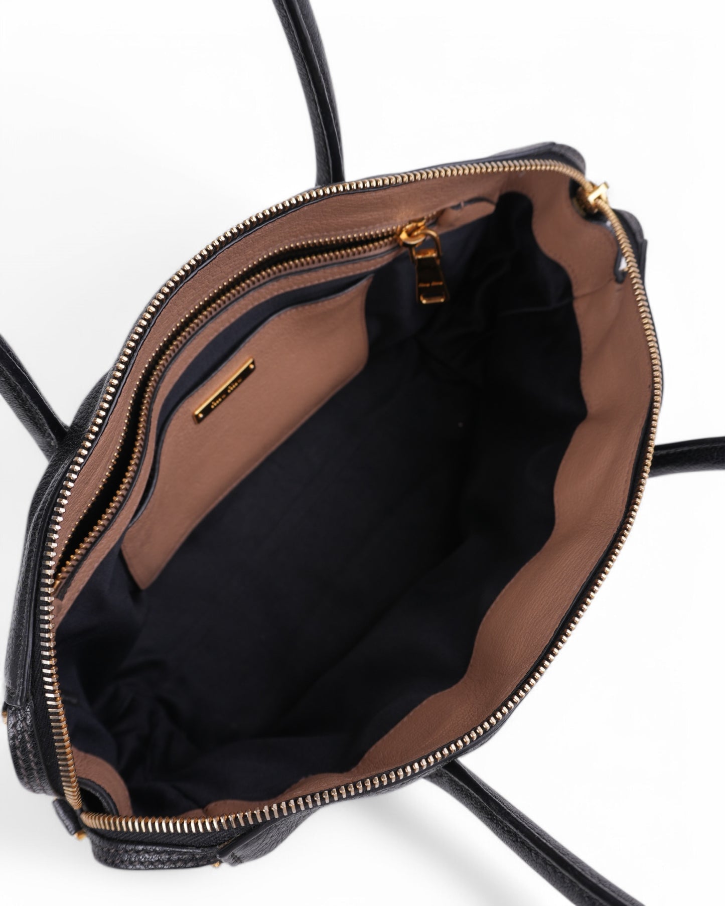 Miu Miu Madras Leather Tote Bag