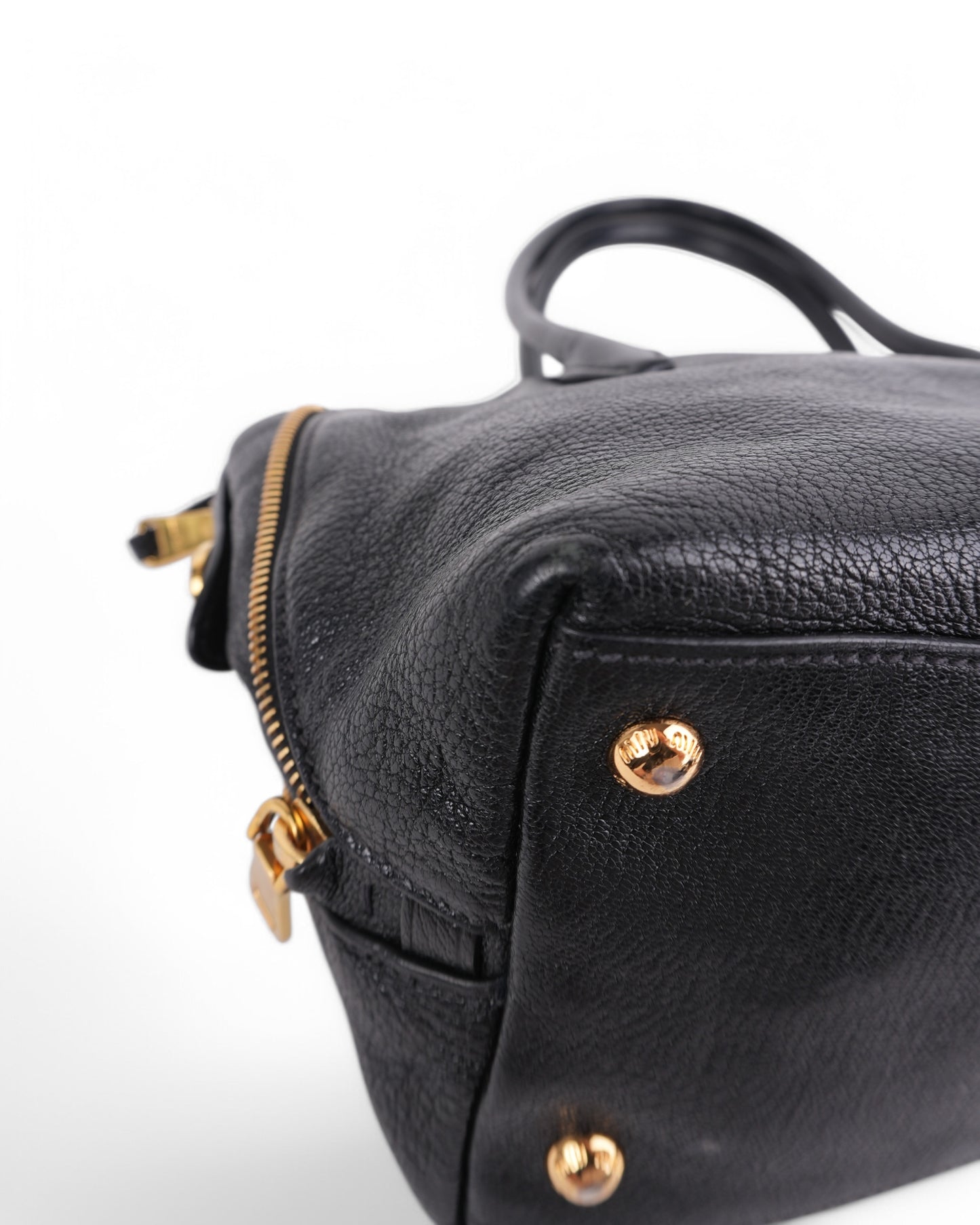 Miu Miu Madras Leather Tote Bag