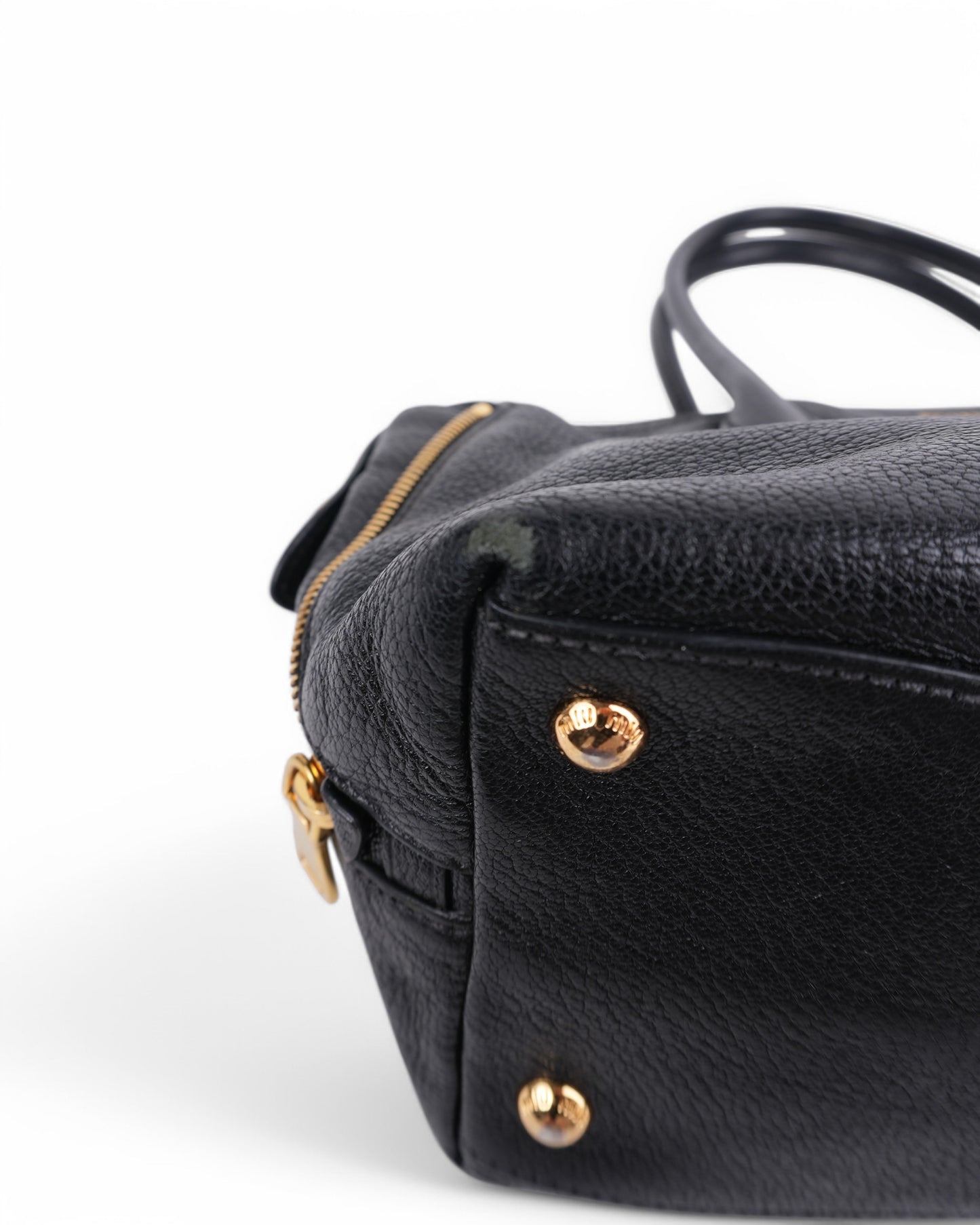 Miu Miu Madras Leather Tote Bag