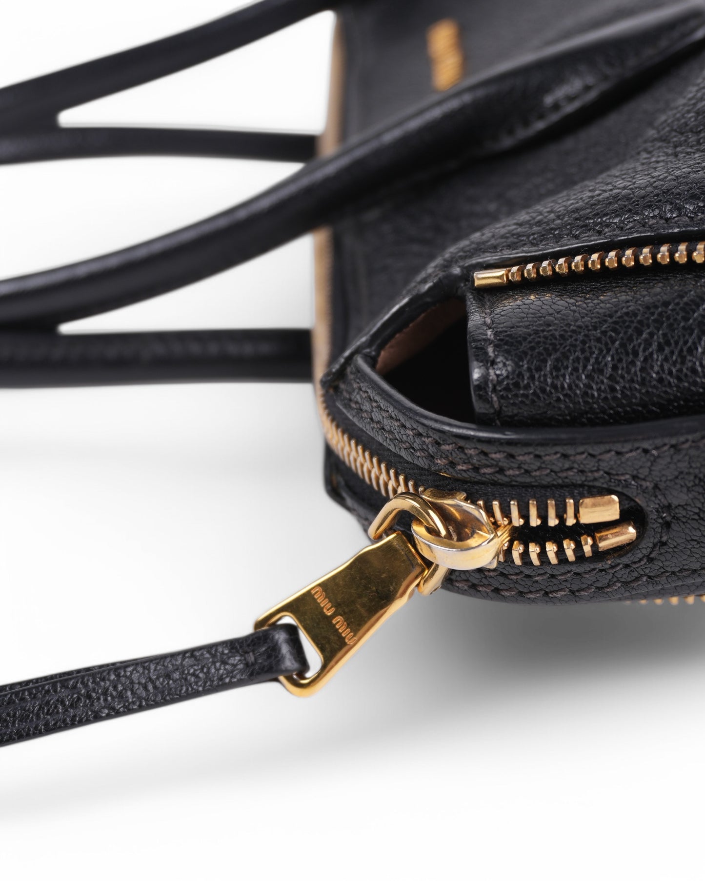 Miu Miu Madras Leather Tote Bag