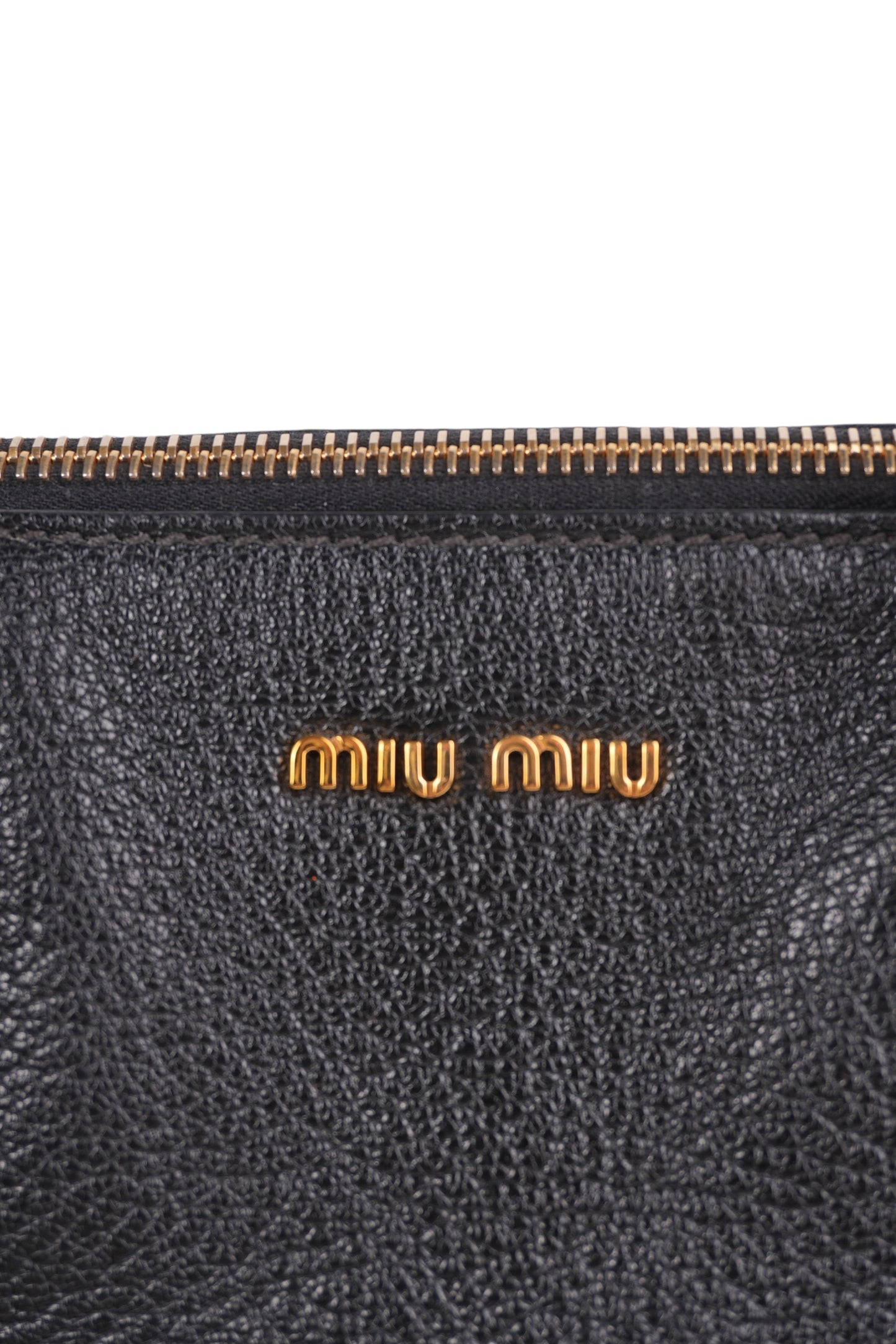 Miu Miu Madras Leather Tote Bag