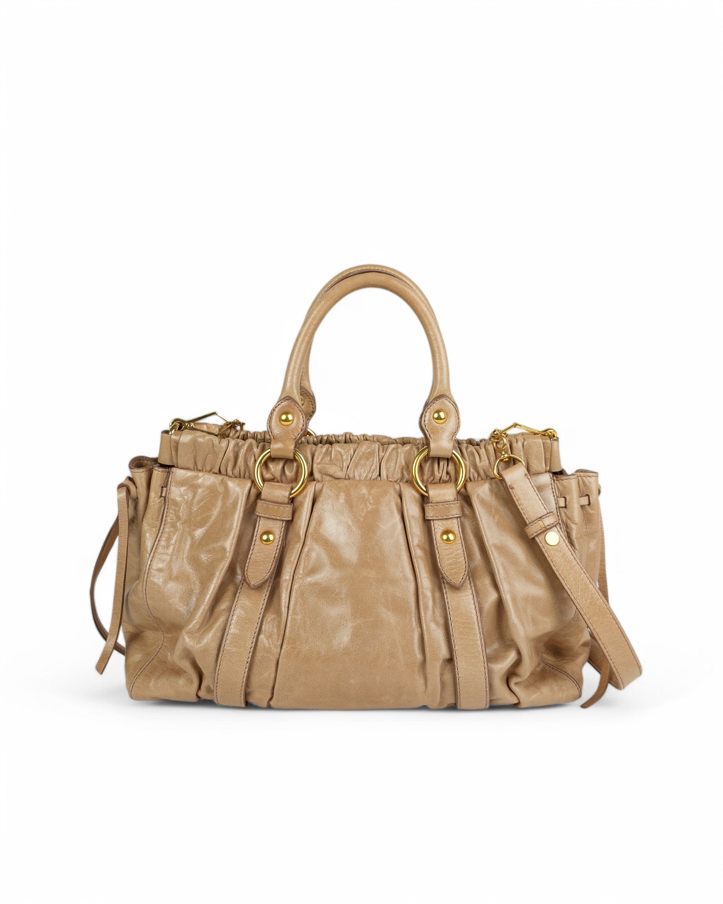 Miu Miu Vitello Lux Bow Tote