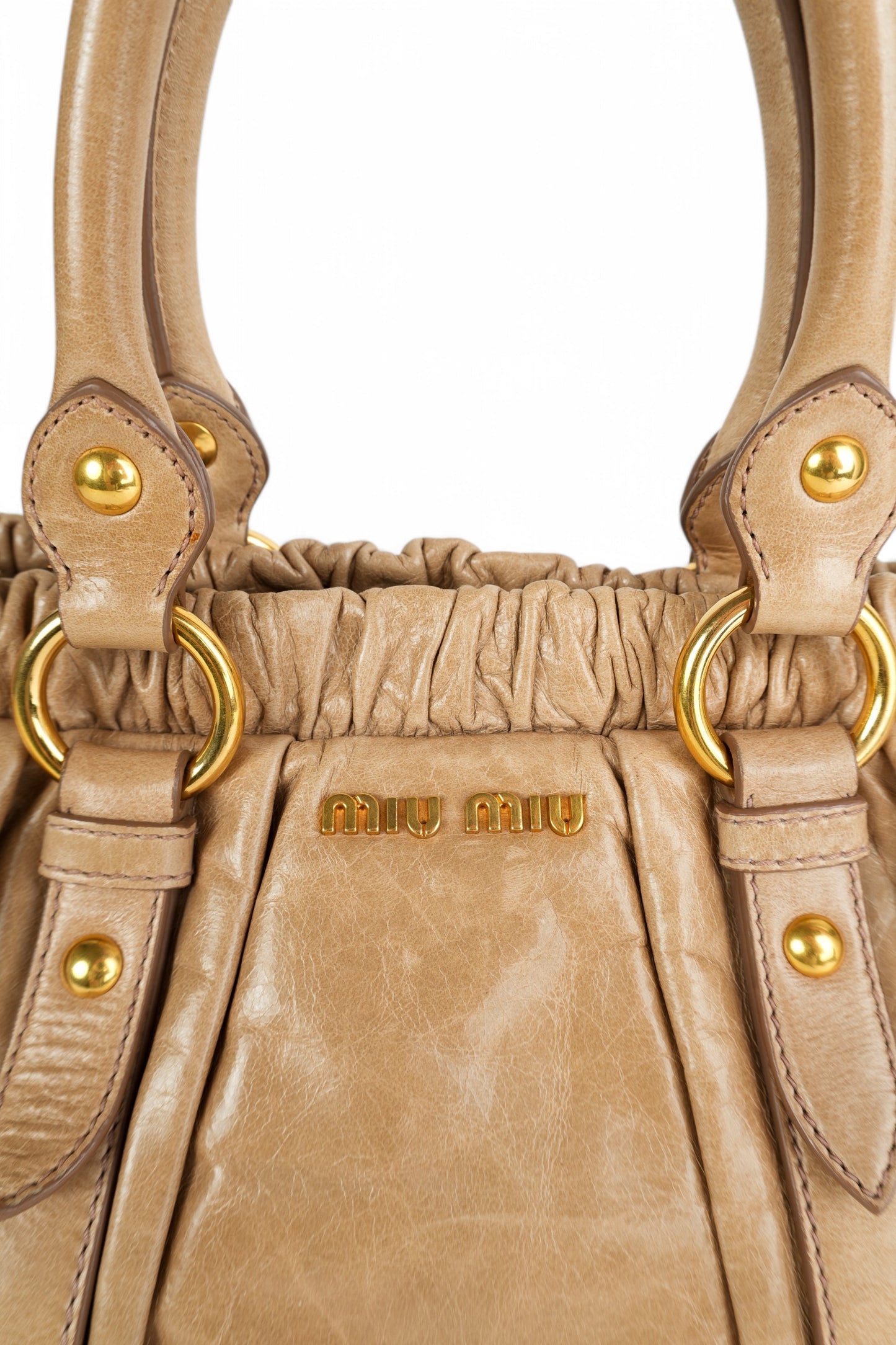 Miu Miu Vitello Lux Bow Tote