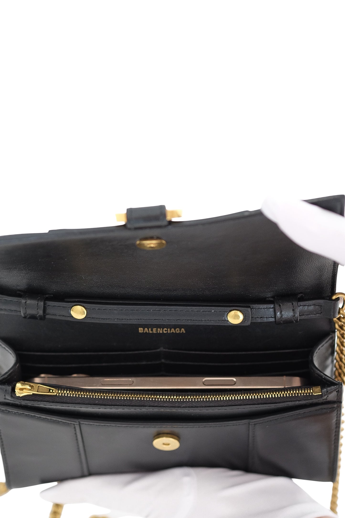 Balenciaga Hourglass Chain Wallet