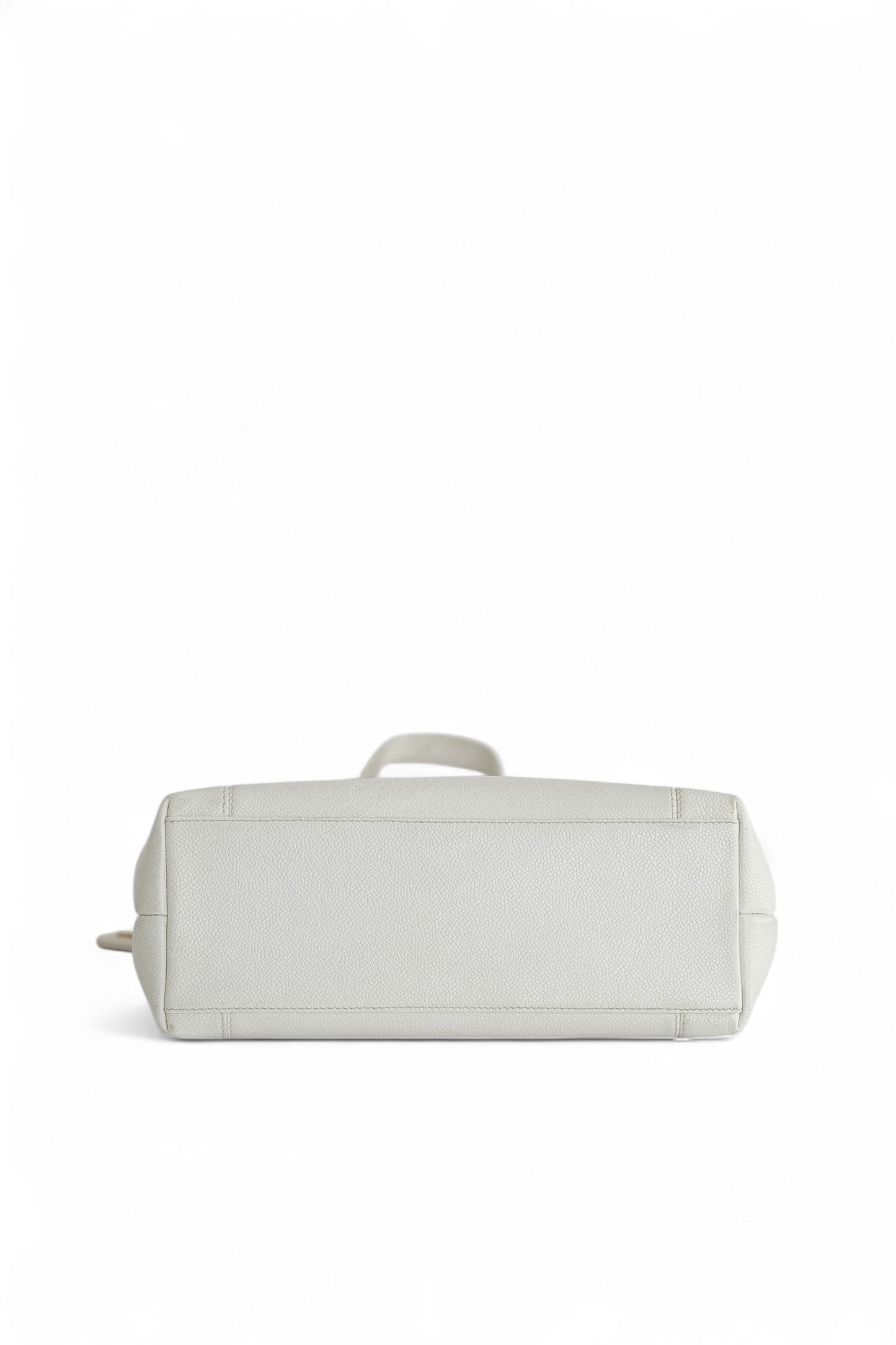 Chanel White Caviar Leather Tote Bag