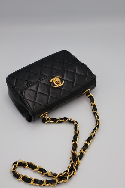 Chanel Vintage Mini Matelasse Turnlock