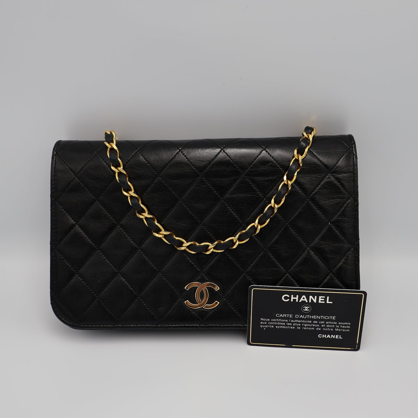 Chanel Vintage Full Flap Bag Quilted Lambskin