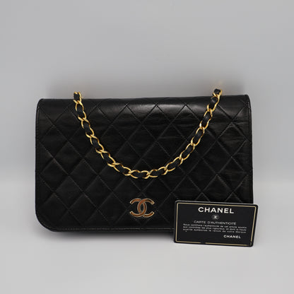 Chanel Vintage Full Flap Bag Quilted Lambskin