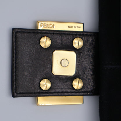 Fendi Baguette Black Suede Shoulder Bag