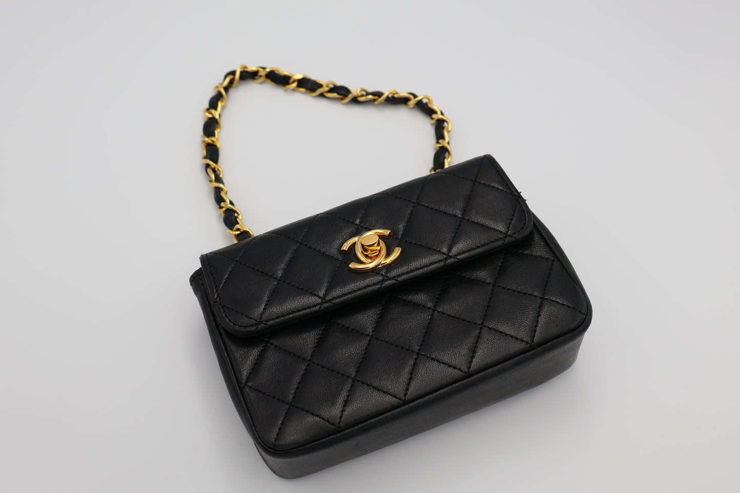 Chanel Vintage Mini Matelasse Turnlock