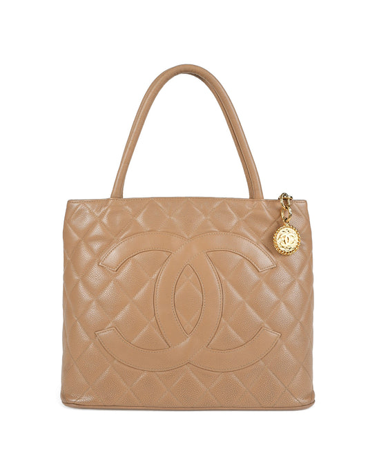 Caviar Medallion Tote Bag