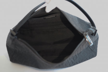 Fendi Black Baguette Cloth Shoulder Bag