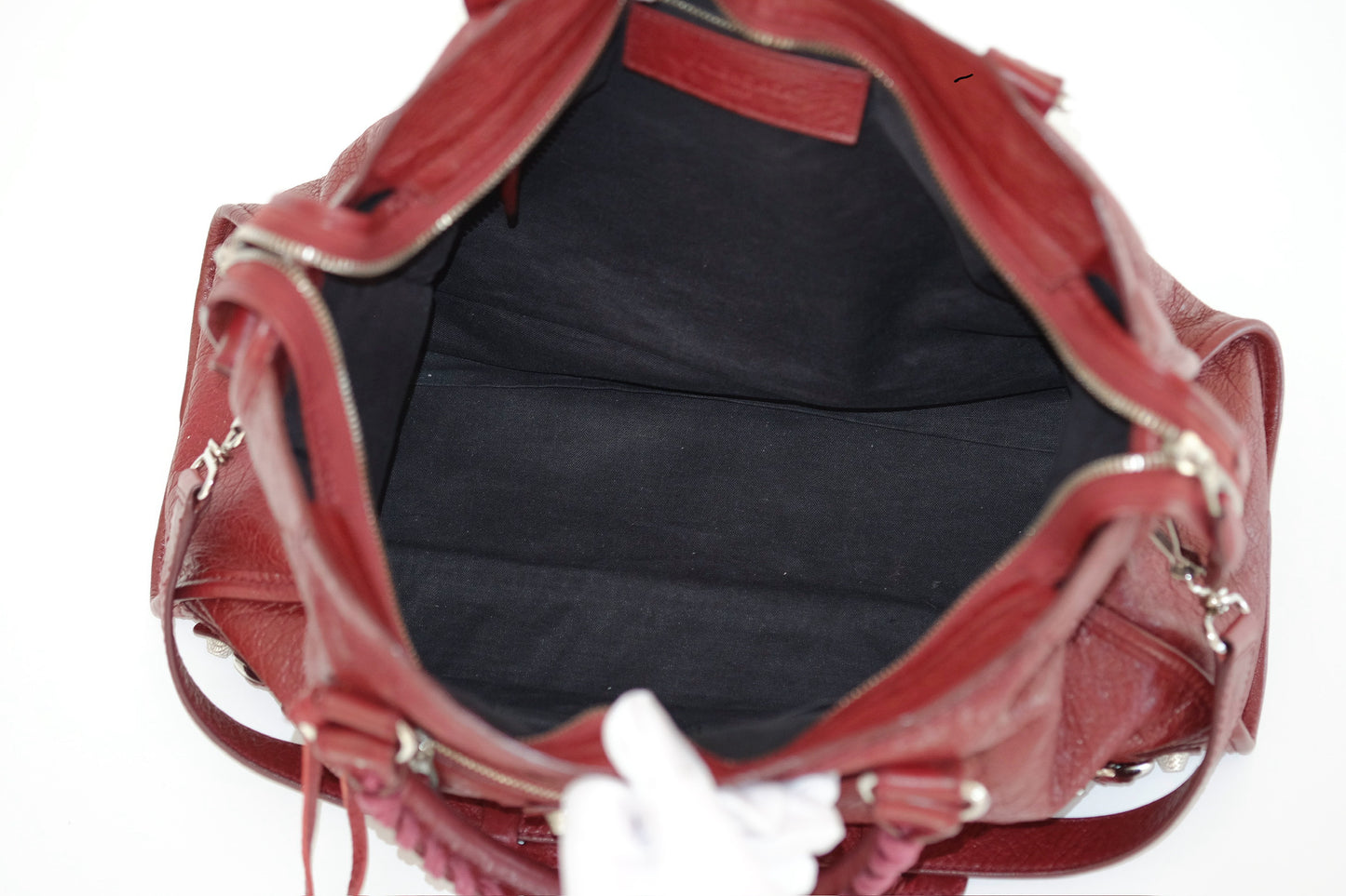 Balenciaga Giant City Burgundy Leather Bag