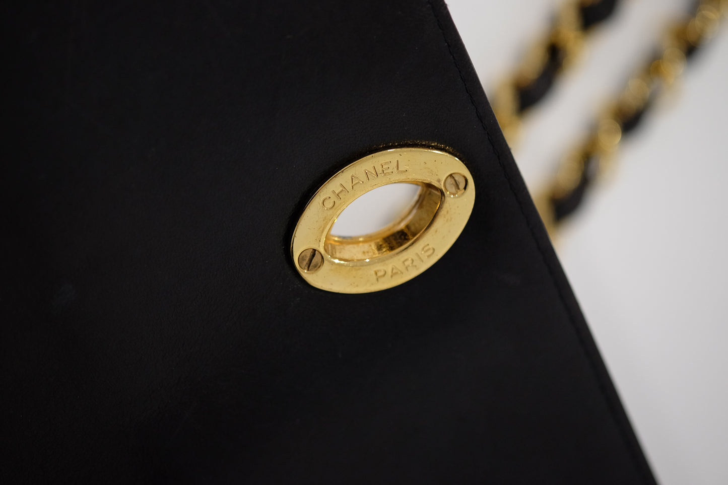 Chanel Vintage Mademoiselle Vertical Quilted Flap Bag