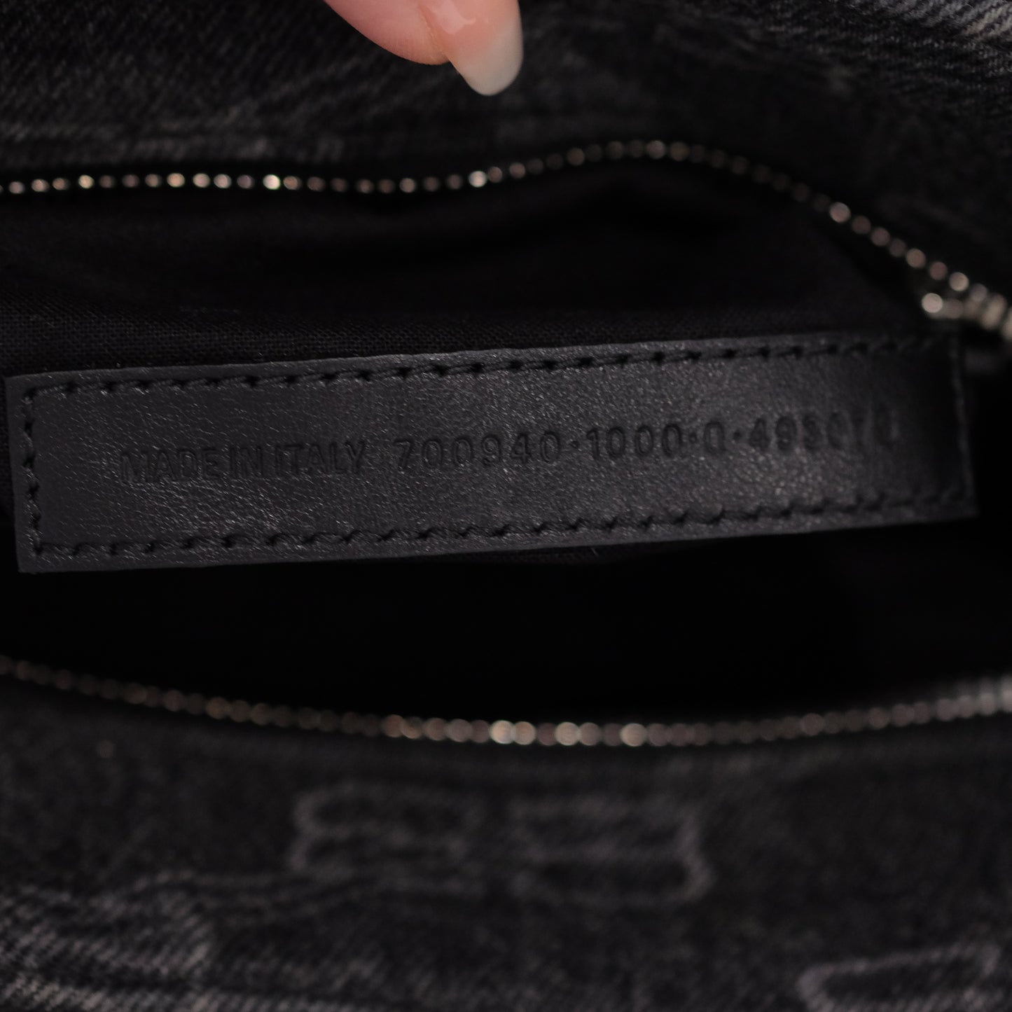 Balenciaga Denim Neo Cagole City XS Black Shoulder Bag