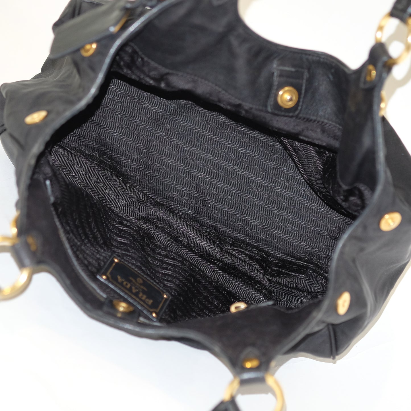 Pravda Tessuto Nylon Black Shoulder Bag