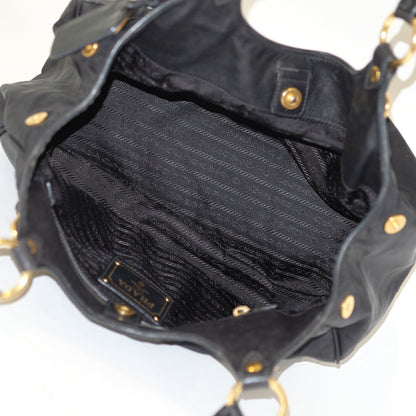Pravda Tessuto Nylon Black Shoulder Bag