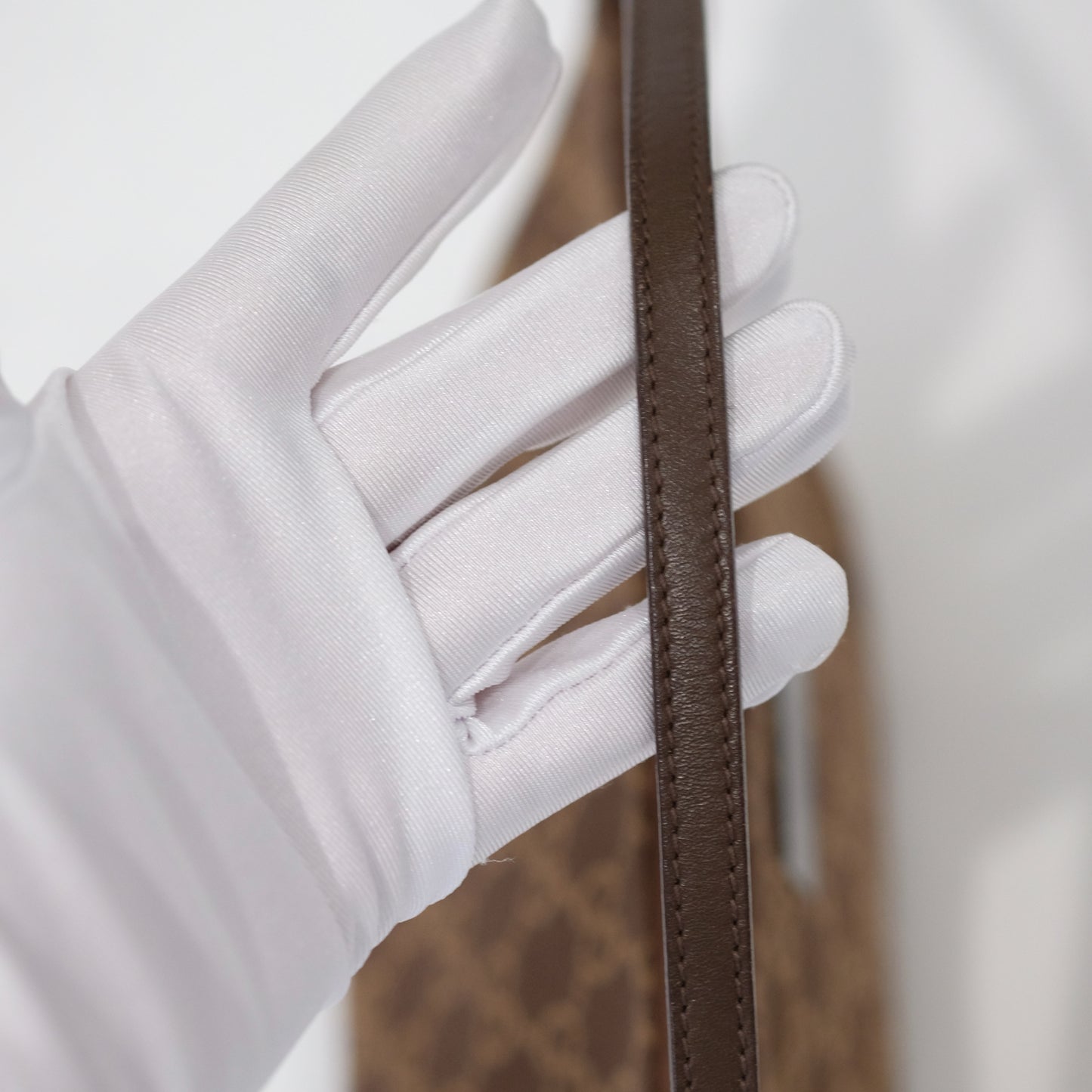 Gucci Monogram Brown Canvas Boat Pochette
