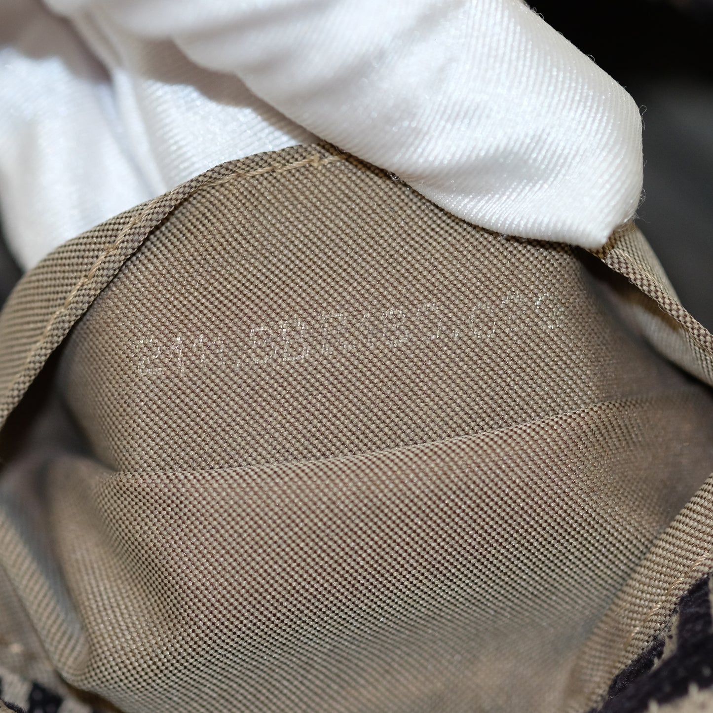 Fendi Zucchino Mini Baguette Shoulder Bag