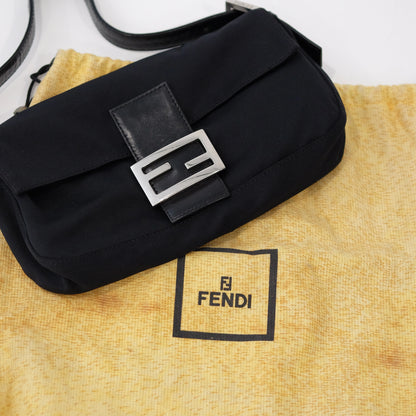 Fendi Nylon Baguette Shoulder Bag