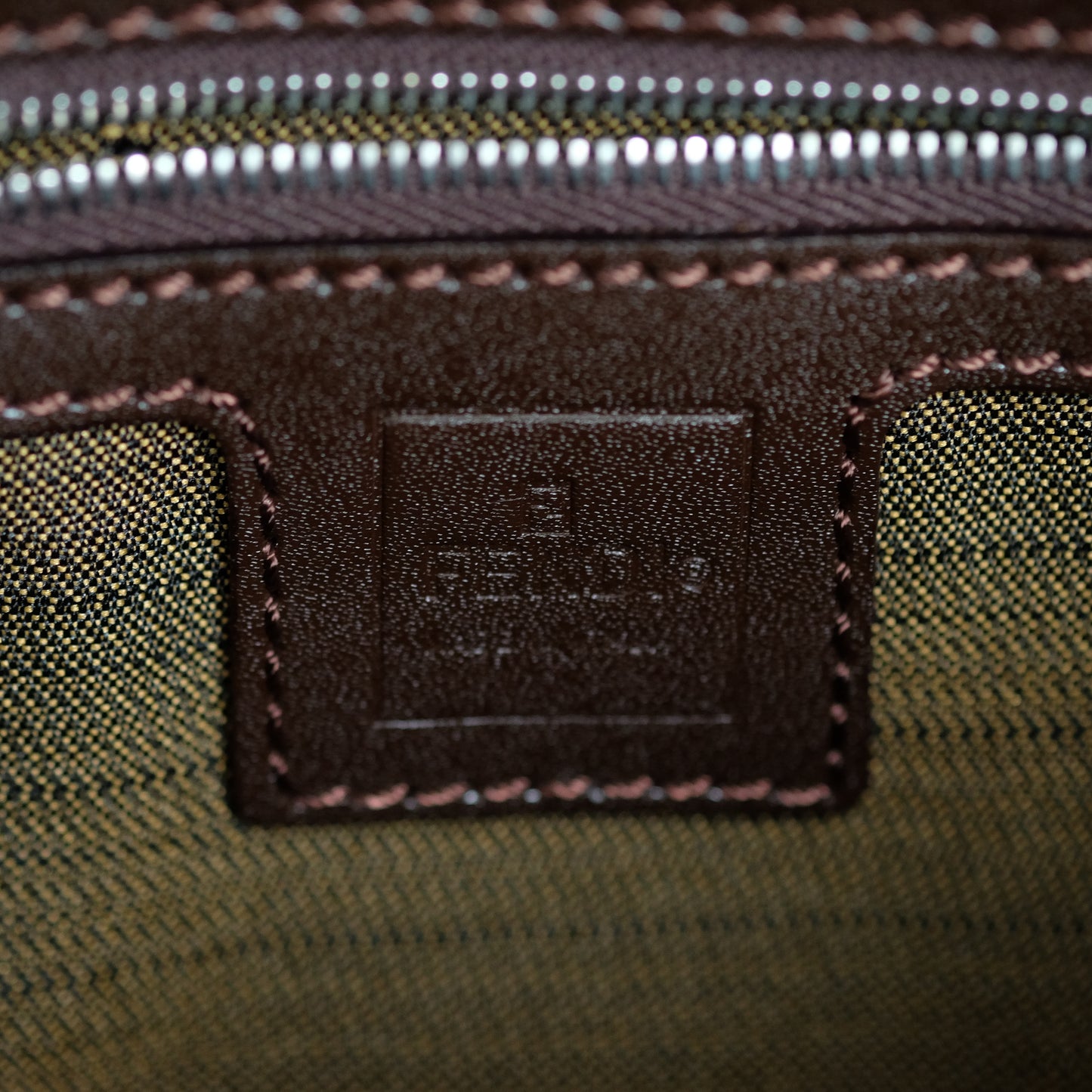 Fendi Zucca Baguette Brown Canvas Shoulder Bag
