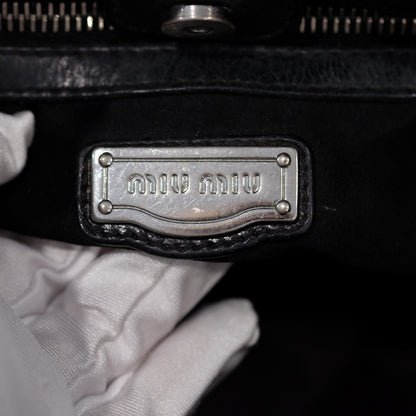 Miu Miu Vitello Lux Black Bag