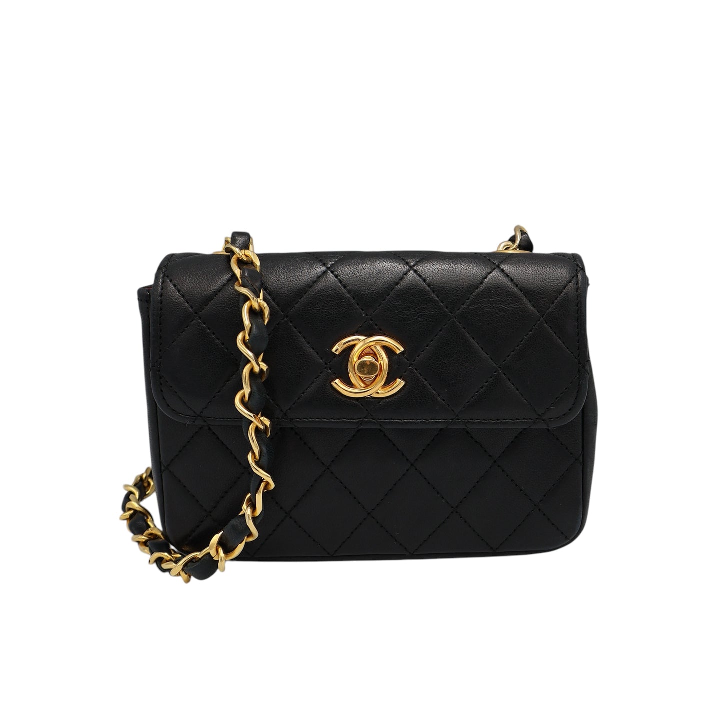 Chanel Vintage Mini Matelasse Turnlock