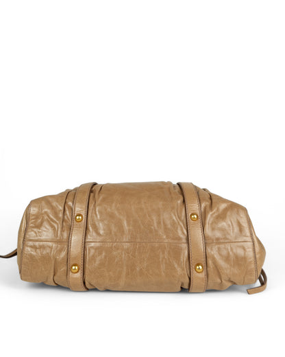 Miu Miu Vitello Lux Bow Tote