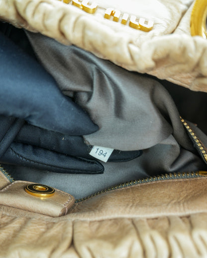 Miu Miu Vitello Lux Bow Tote