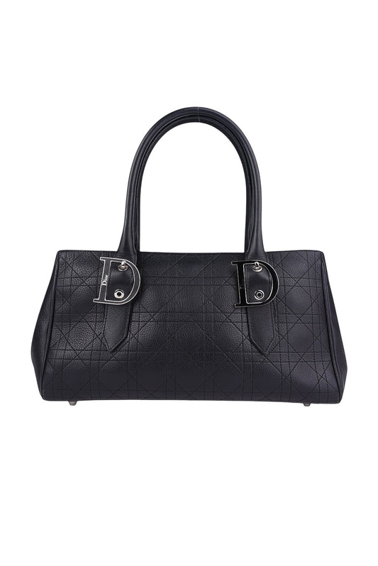 Christian Dior D Buckle Cannage Leather Tote