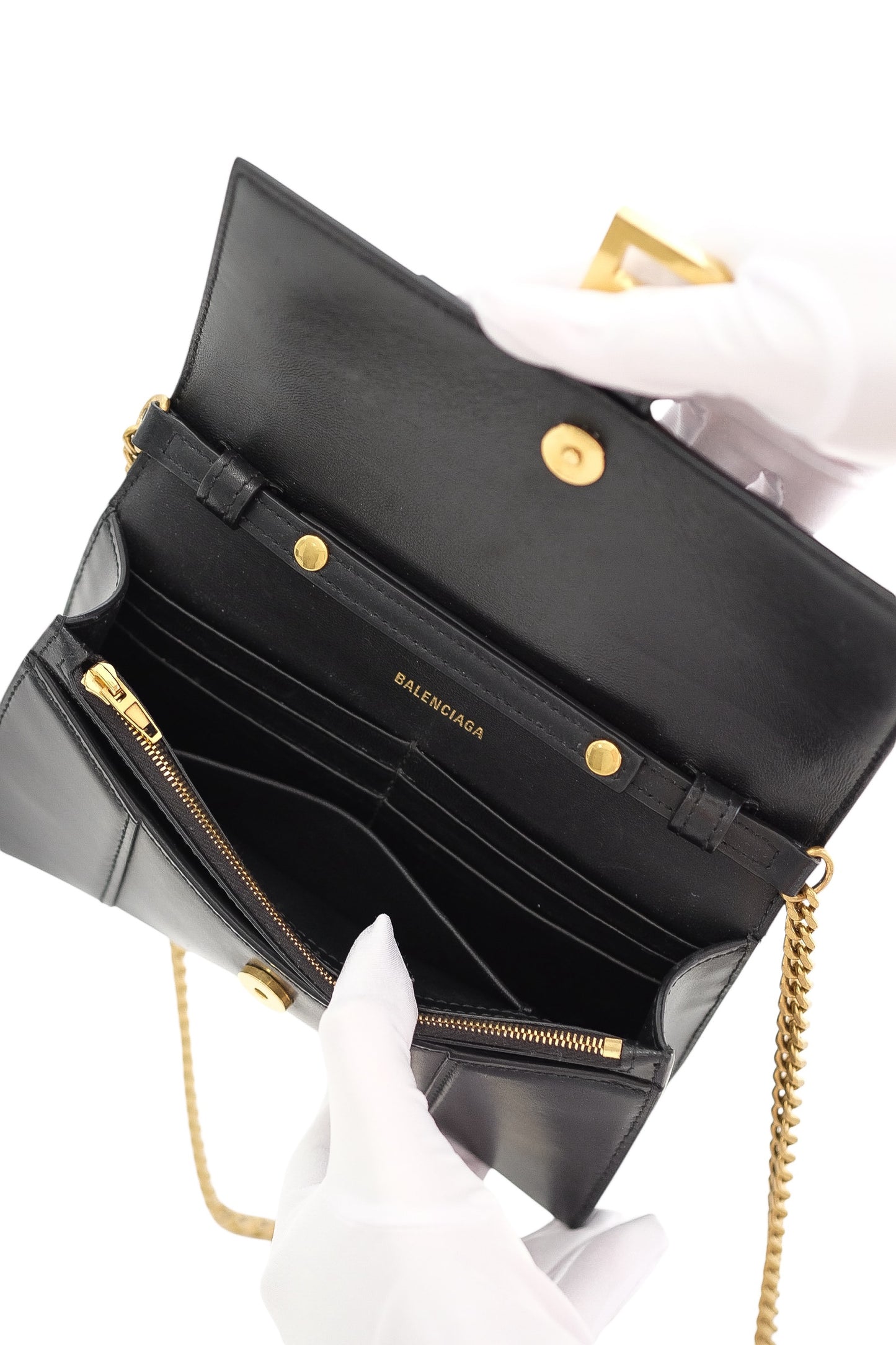 Balenciaga Hourglass Chain Wallet