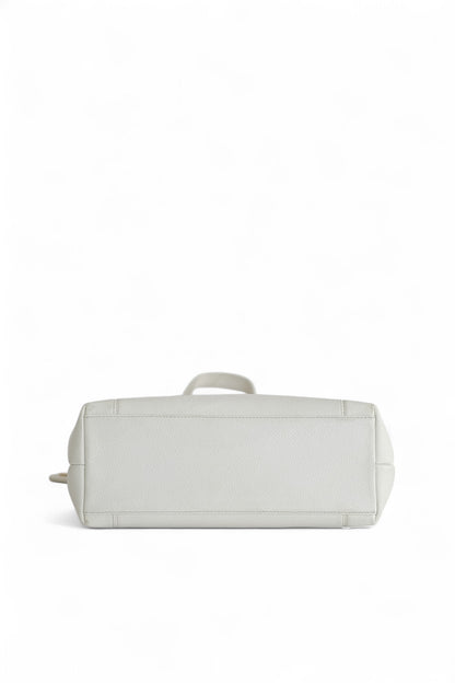 Chanel White Caviar Leather Tote Bag