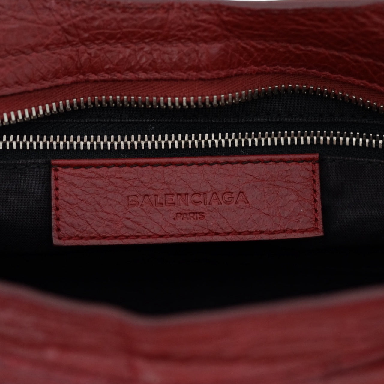 Balenciaga Giant City Burgundy Leather Bag