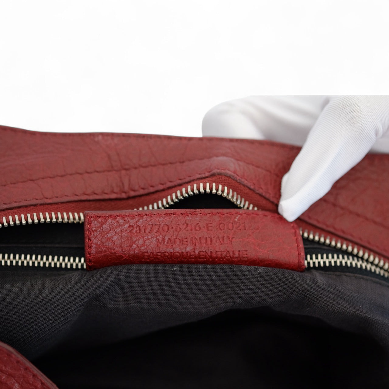 Balenciaga Giant City Burgundy Leather Bag