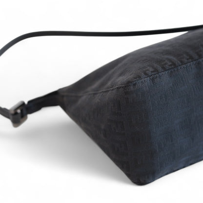 Fendi Black Baguette Cloth Shoulder Bag