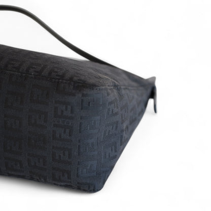 Fendi Black Baguette Cloth Shoulder Bag
