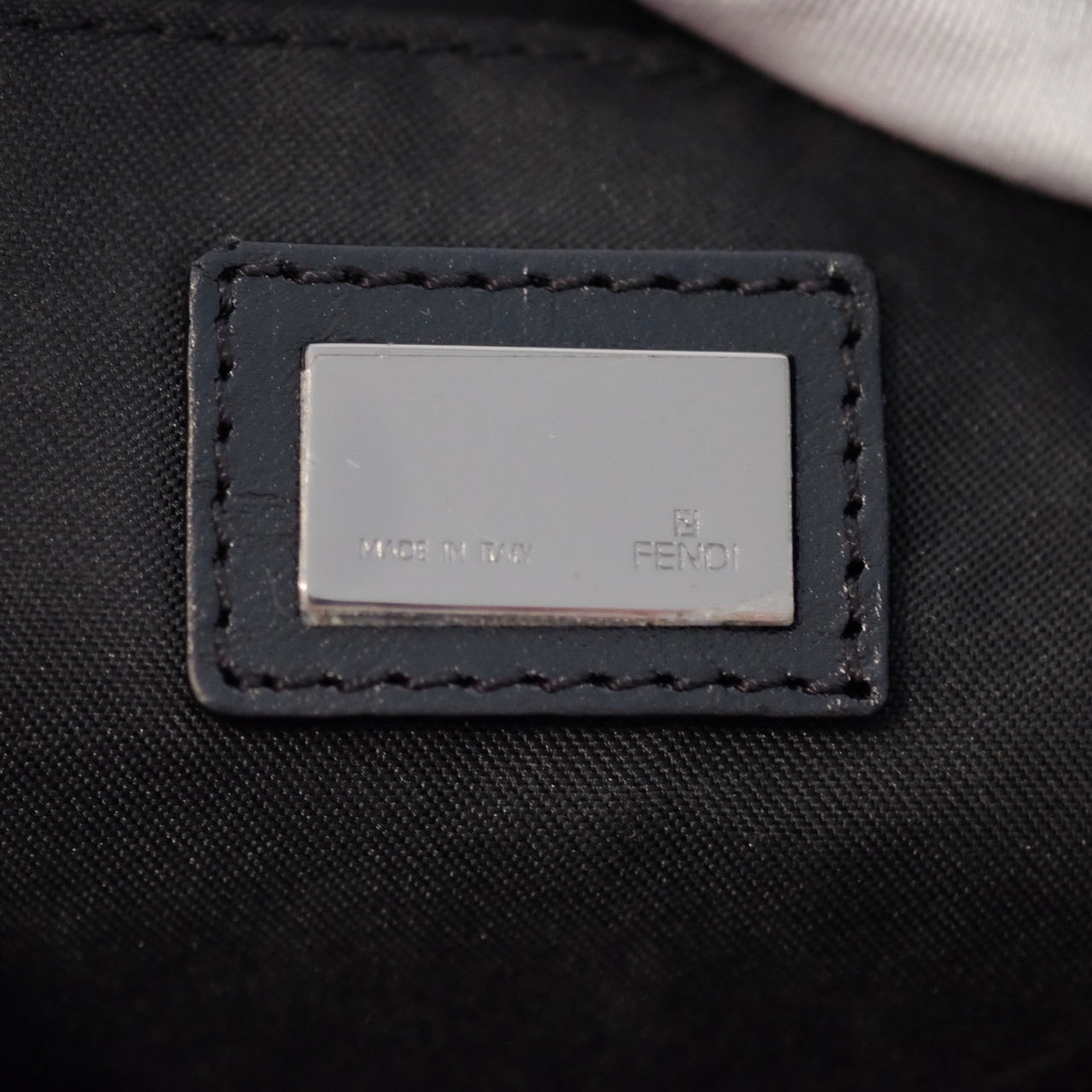 Fendi Black Baguette Cloth Shoulder Bag