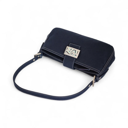 Fendi Denim Navy Baguette Shoulder Bag