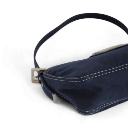 Fendi Denim Navy Baguette Shoulder Bag