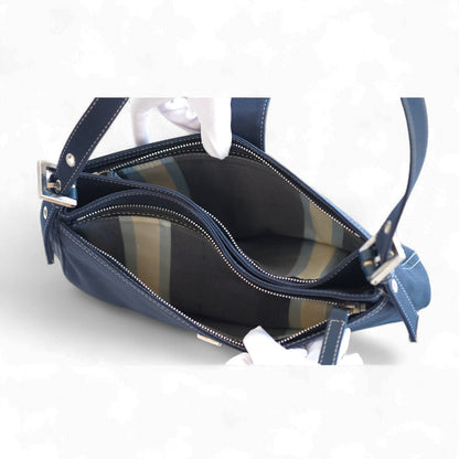 Fendi Denim Navy Baguette Shoulder Bag