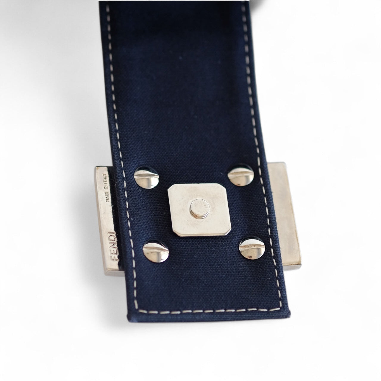 Fendi Denim Navy Baguette Shoulder Bag