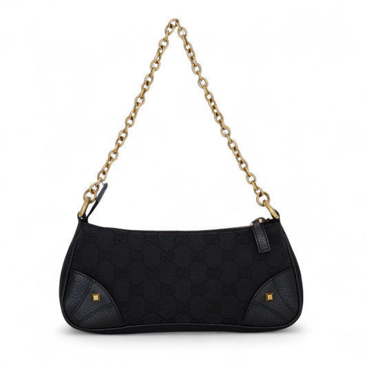 Gucci GG Canvas Black Mini Shoulder Bag