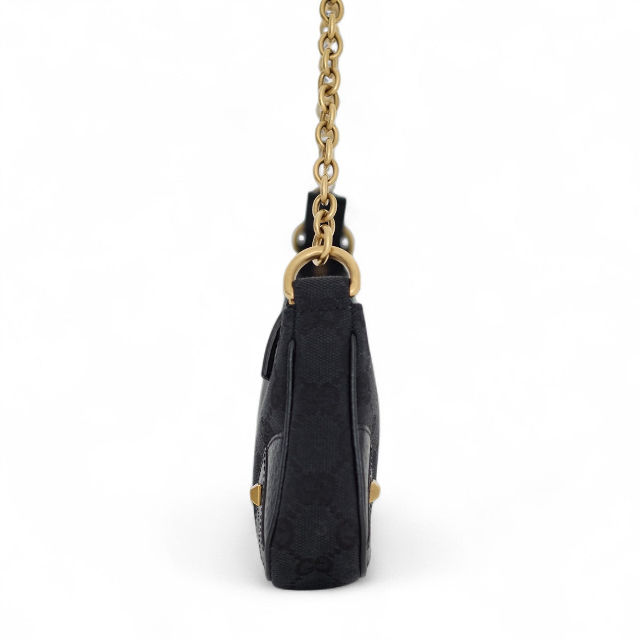 Gucci GG Canvas Black Mini Shoulder Bag