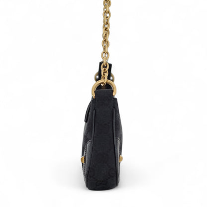 Gucci GG Canvas Black Mini Shoulder Bag