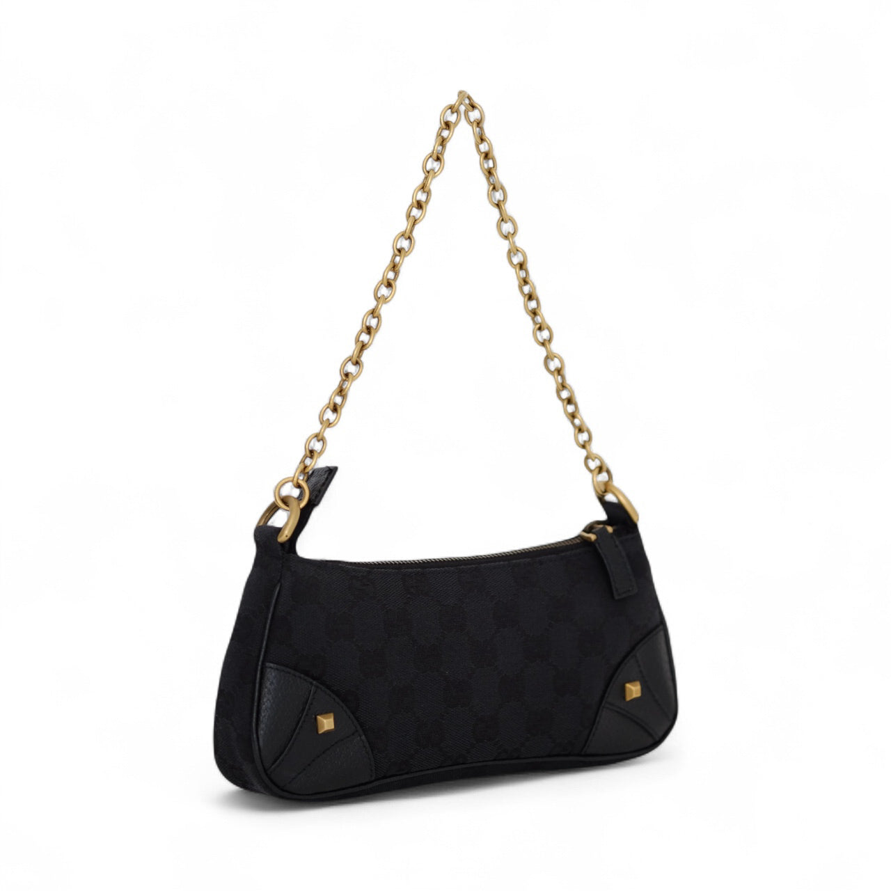 Gucci GG Canvas Black Mini Shoulder Bag
